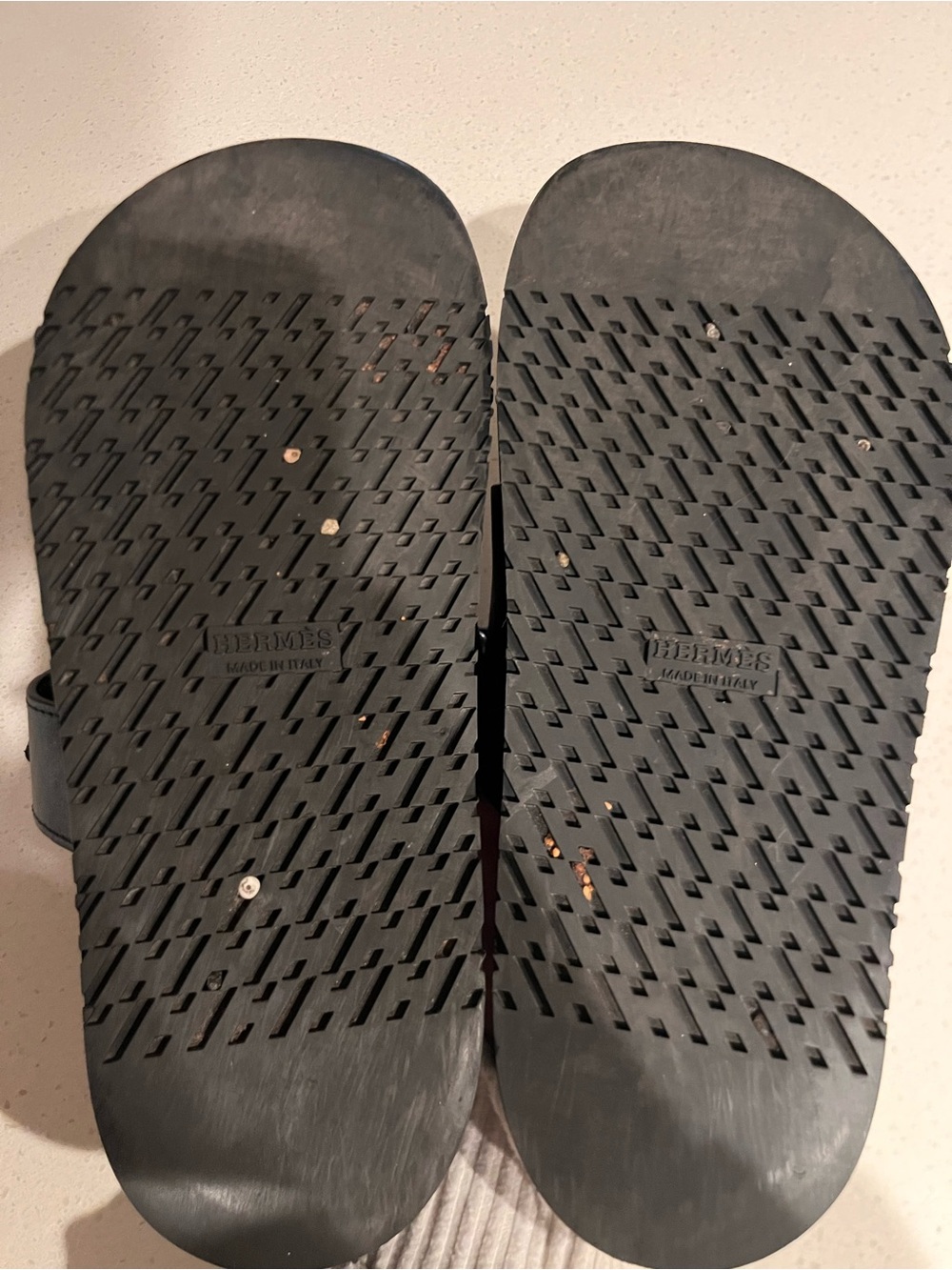 Women Hermes chypre Black Slide Sandals - - Picture 3 of 7